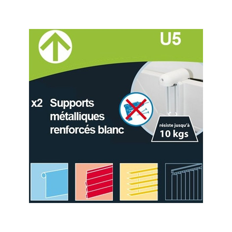 Fixation sans percer Blanc U5 – Installation Facile | INVENTIV