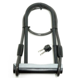 Antivol U avec câble 32x19cm – Sécurité vélo renforcée | MAXXUS