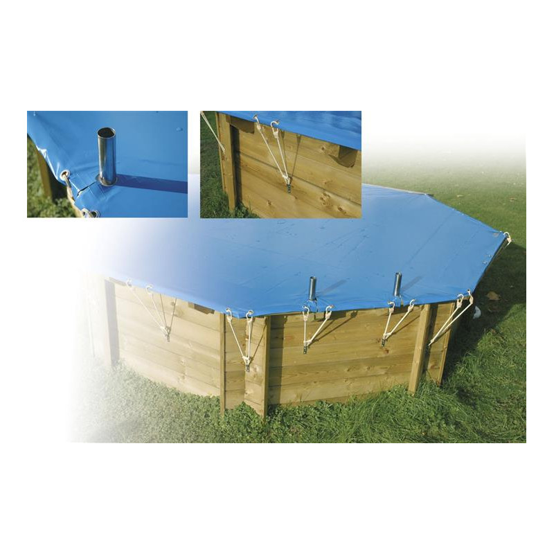 Bâche de sécurité pour piscine 4 x 5,5 m UBBINK Bâche de sécurité pour piscine 4 x 5,5 m UBBINK