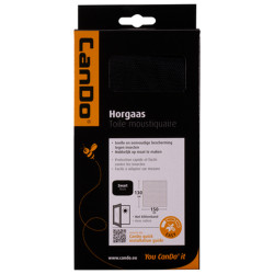 Toile moustiquaire et velcro noir 130 x 150 cm CANDO