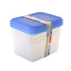 Boîte à congélation Club transparent et bleu 1,5 L 3 pièces SUNWARE