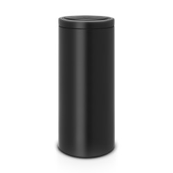 Poubelle Touch Bin noire mate 30 L BRABANTIA