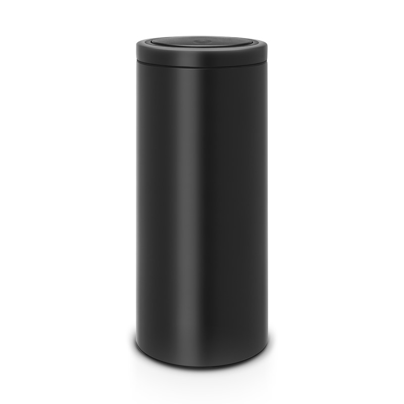 Poubelle Touch Bin noire mate 30 L BRABANTIA