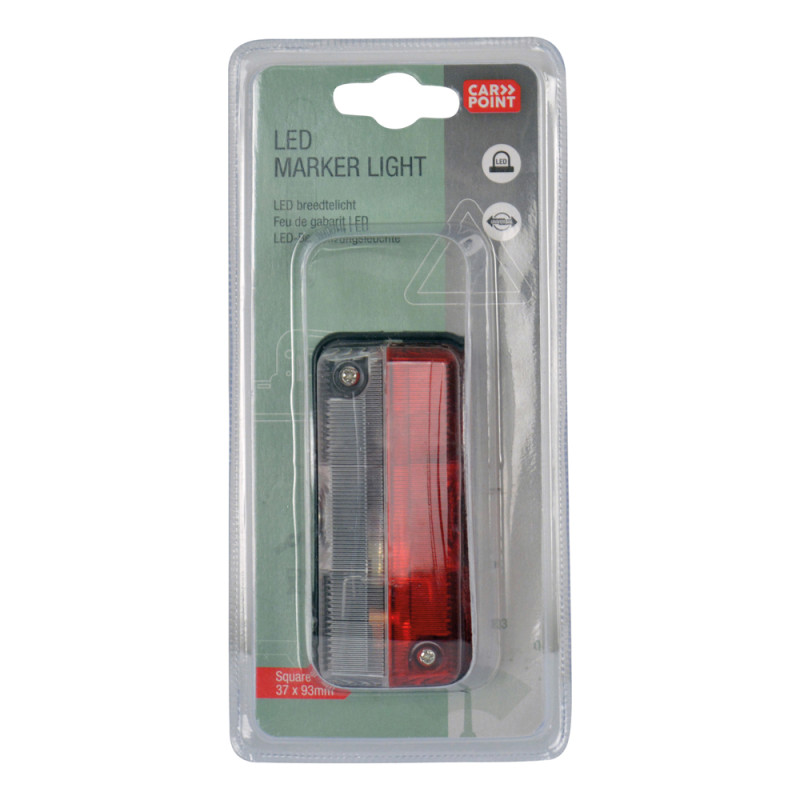 Feu de gabarit LED rouge 12 V 3,7 x 9,3 cm CARPOINT Feu de gabarit LED rouge 12 V 3,7 x 9,3 cm CARPOINT