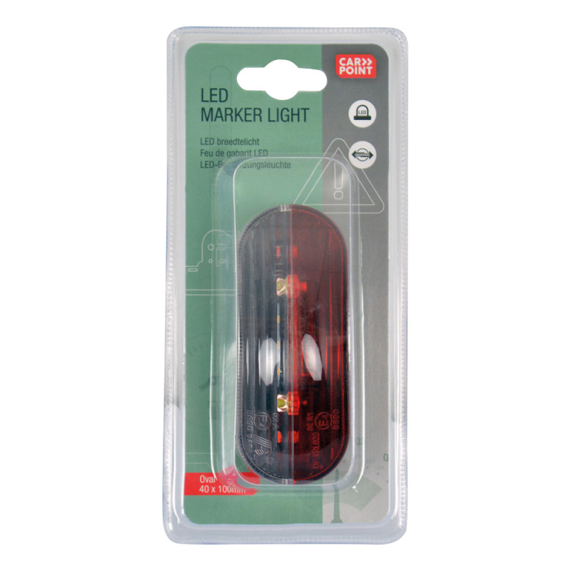 Feu de gabarit LED rouge 12 V 4 x 10 cm CARPOINT