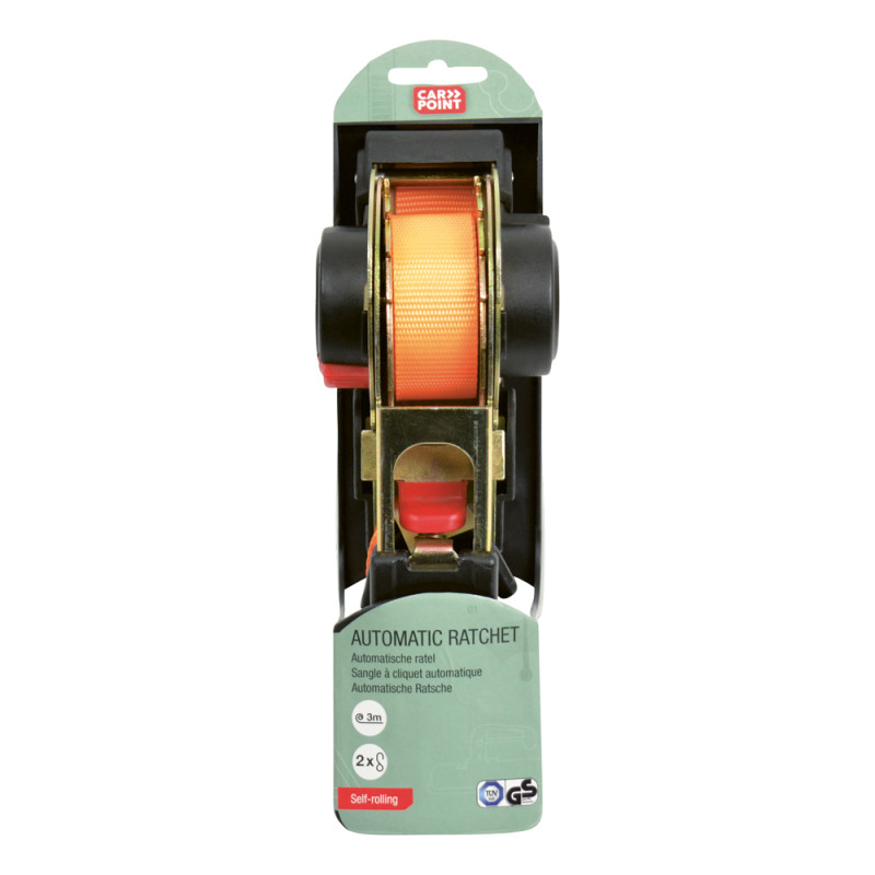 Sangle d'arrimage à cliquet automatique 3 m x 25 mm CARPOINT Sangle d'arrimage à cliquet automatique 3 m x 25 mm CARPOINT