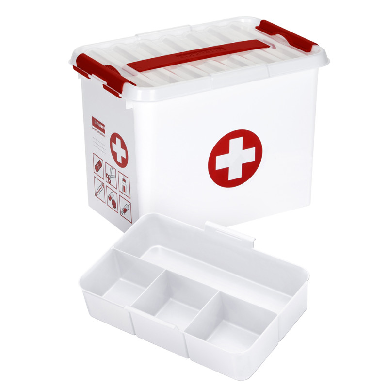 Boîte de rangement pour premiers secours Q-line 9 L SUNWARE