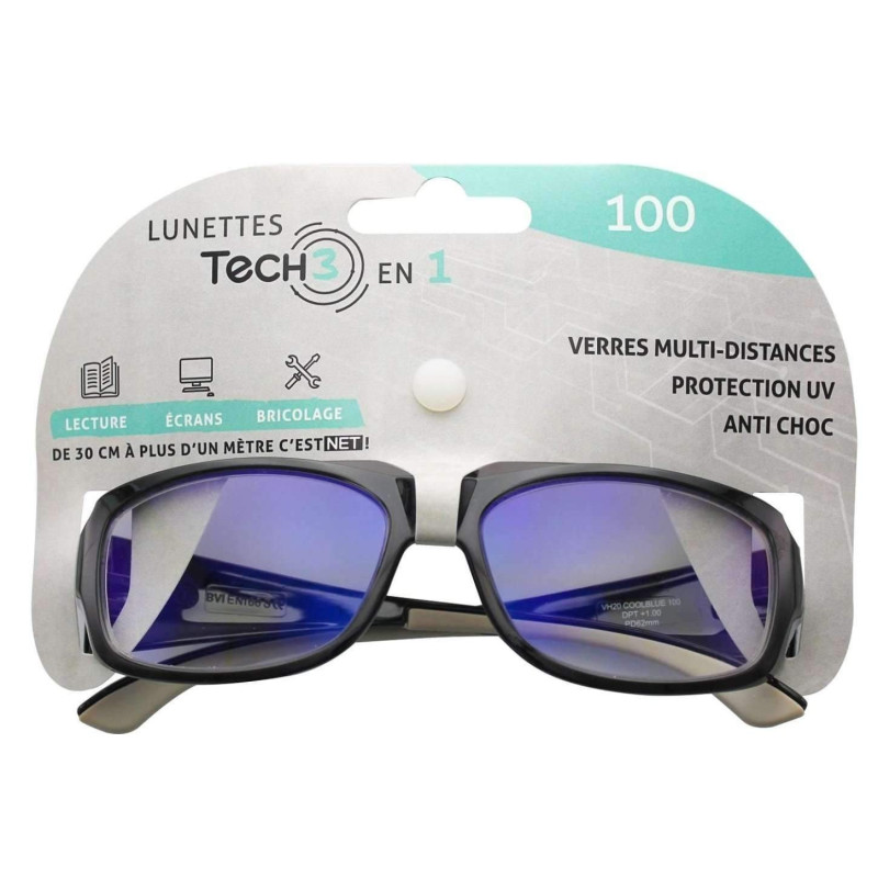 Lunettes de protection Tech3 avec correction + 1 VARIONET