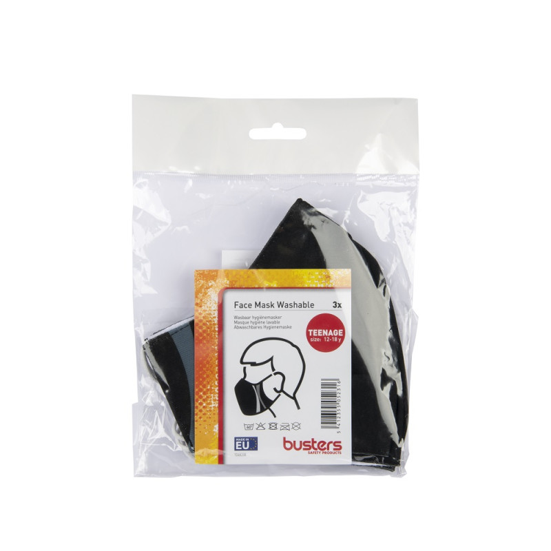 Masque en tissu Boy 12/18 ans 3 pièces Masque en tissu Boy 12/18 ans 3 pièces