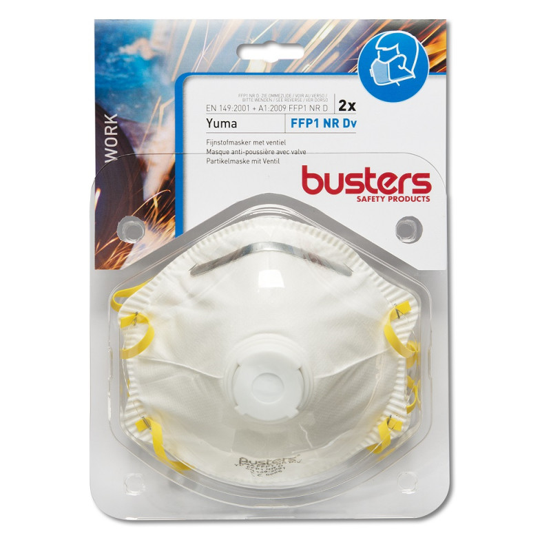 Masque anti-poussière Yuma avec valve FFP1 2 pièces