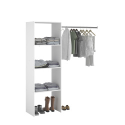 Placard Combi 160 x 40 x 180 cm blanc EKIPA Placard Combi 160 x 40 x 180 cm blanc EKIPA