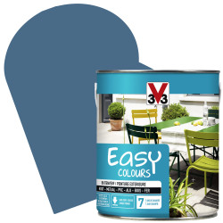 Peinture extérieure V33 Easy Colours Bois Métal PVC Bleu Orage | V33