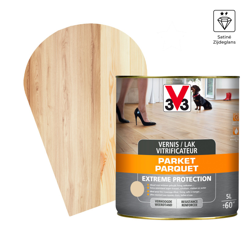 Vitrificateur pour parquet Extrême Protection incolore satiné 5 L V33