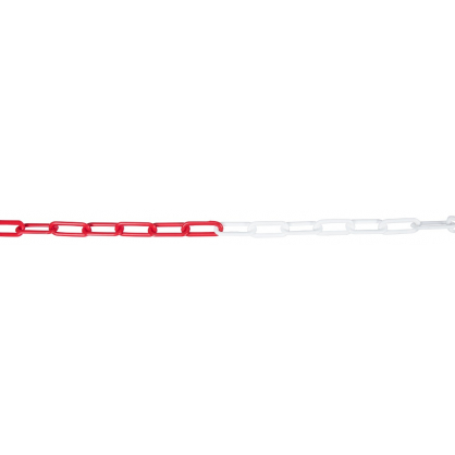 Chaine de signalisation en PVC rouge et blanche 5 m
