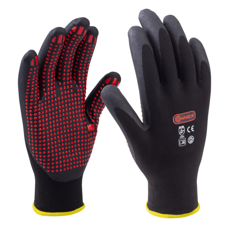 Paire de gants en polyamide anti-dérapants taille 10