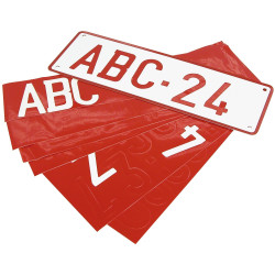 Plaque d'immatriculation 6 caractères en aluminium 34 x 11 cm CARPOINT