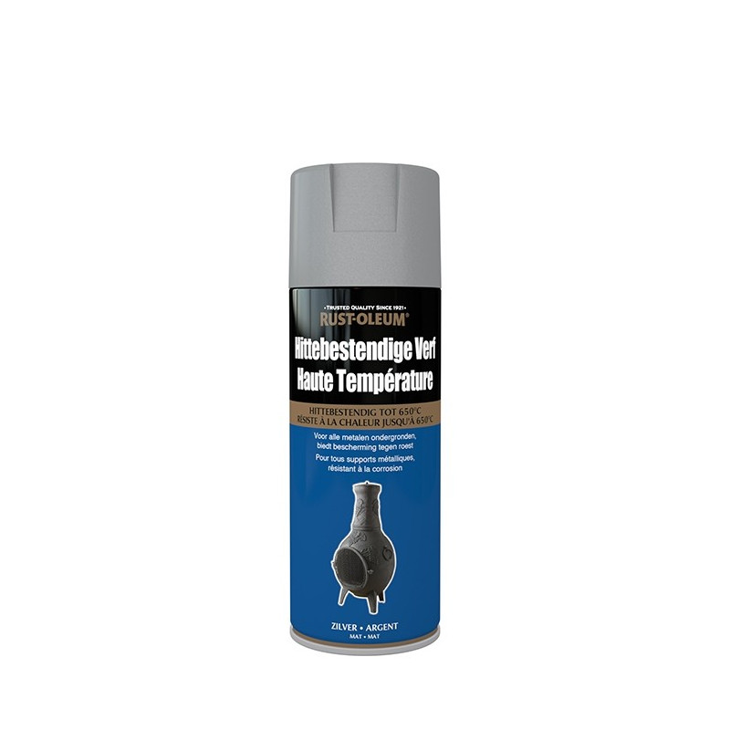 Peinture en spray Haute Température argent mate 0,4 L RUST-OLEUM