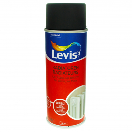 Laque en spray pour radiateur noire satinée 0,4 L LEVIS