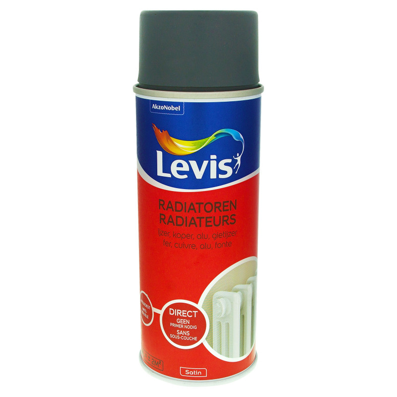 Laque en spray pour radiateur blanche brillante 0,4 L LEVIS