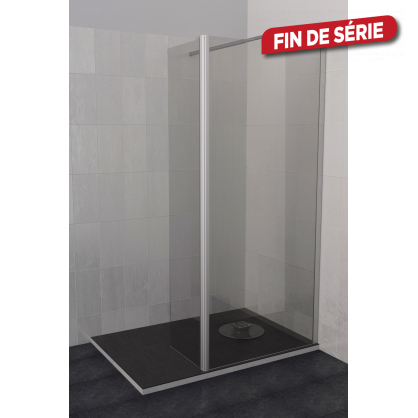 Paroi de douche avec pivot transparente Parma 90/45 x 200 cm AURLANE