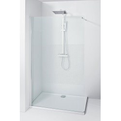 Paroi de douche fixe à carreaux Walk In Lago 120 x 195 cm ALLIBERT