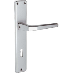 Poignée de porte alu argentée 110mm – Lot de 2 pièces | LINEA BERTOMANI