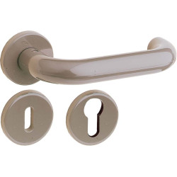 Poignée de porte grise sur rosace – Lot de 2 pièces | LINEA BERTOMANI