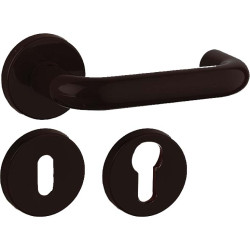 Poignée de porte noire sur rosace – Lot de 2 pièces | LINEA BERTOMANI