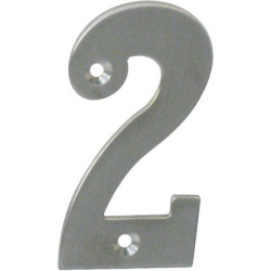 Chiffre 2 Inox 65mm – Décoration Durable | LINEA BERTOMANI