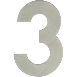 Chiffre 3 Inox 120mm – Décoration Élégante | LINEA BERTOMANI