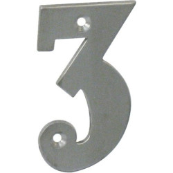 Chiffre 3 Inox 65mm – Décoration Durable | LINEA BERTOMANI