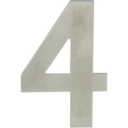 Chiffre 4 Inox 120mm – Décoration Porte | LINEA BERTOMANI