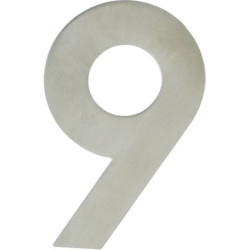 Chiffre 9 Inox 120mm – Décoration Élégante | LINEA BERTOMANI