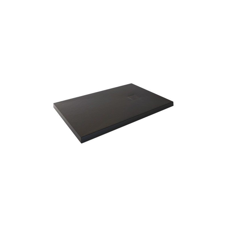 Receveur de douche Stone 2 noir rectangle 120 x 80 cm AURLANE