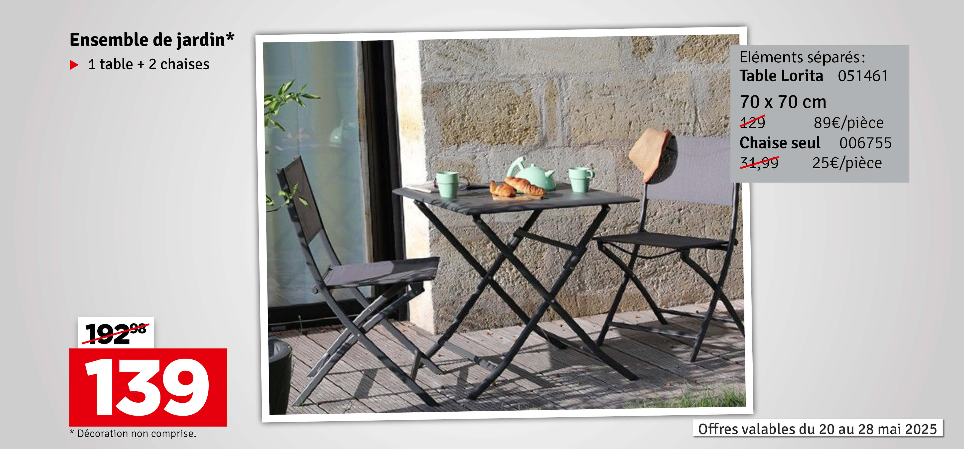 Promo - Ensemble de jardin