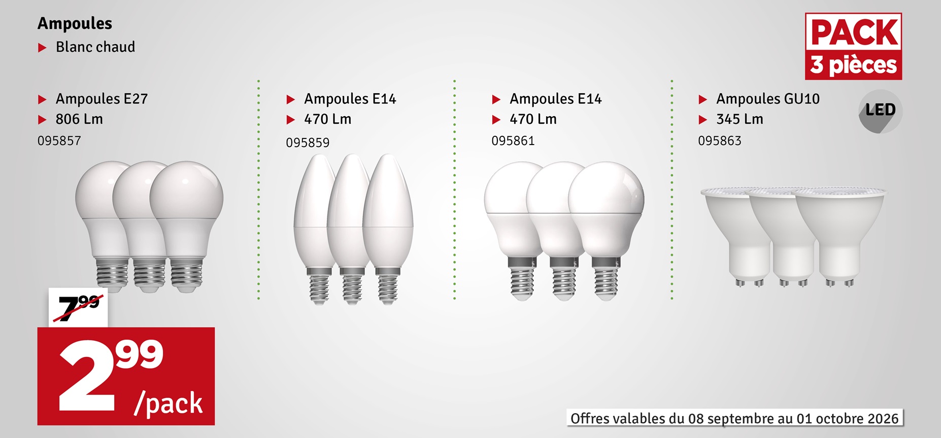Pack ampoules LED Pack ampoules LED