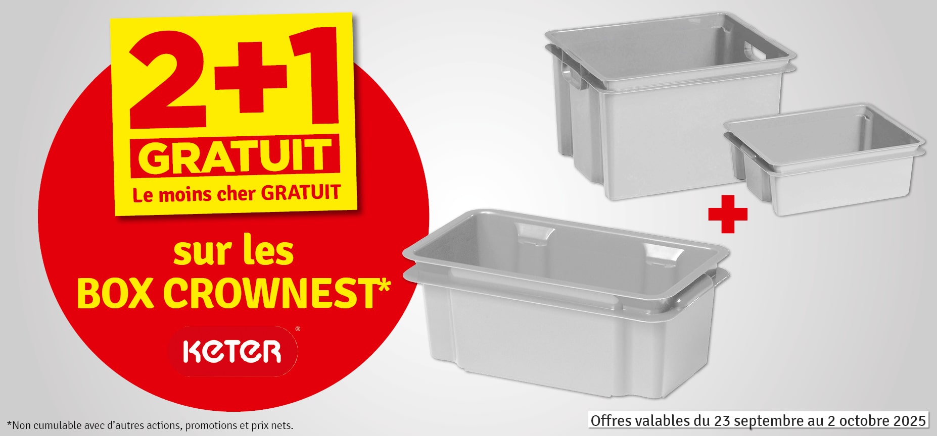 2 + 1 gratuit sur les box Crownest
