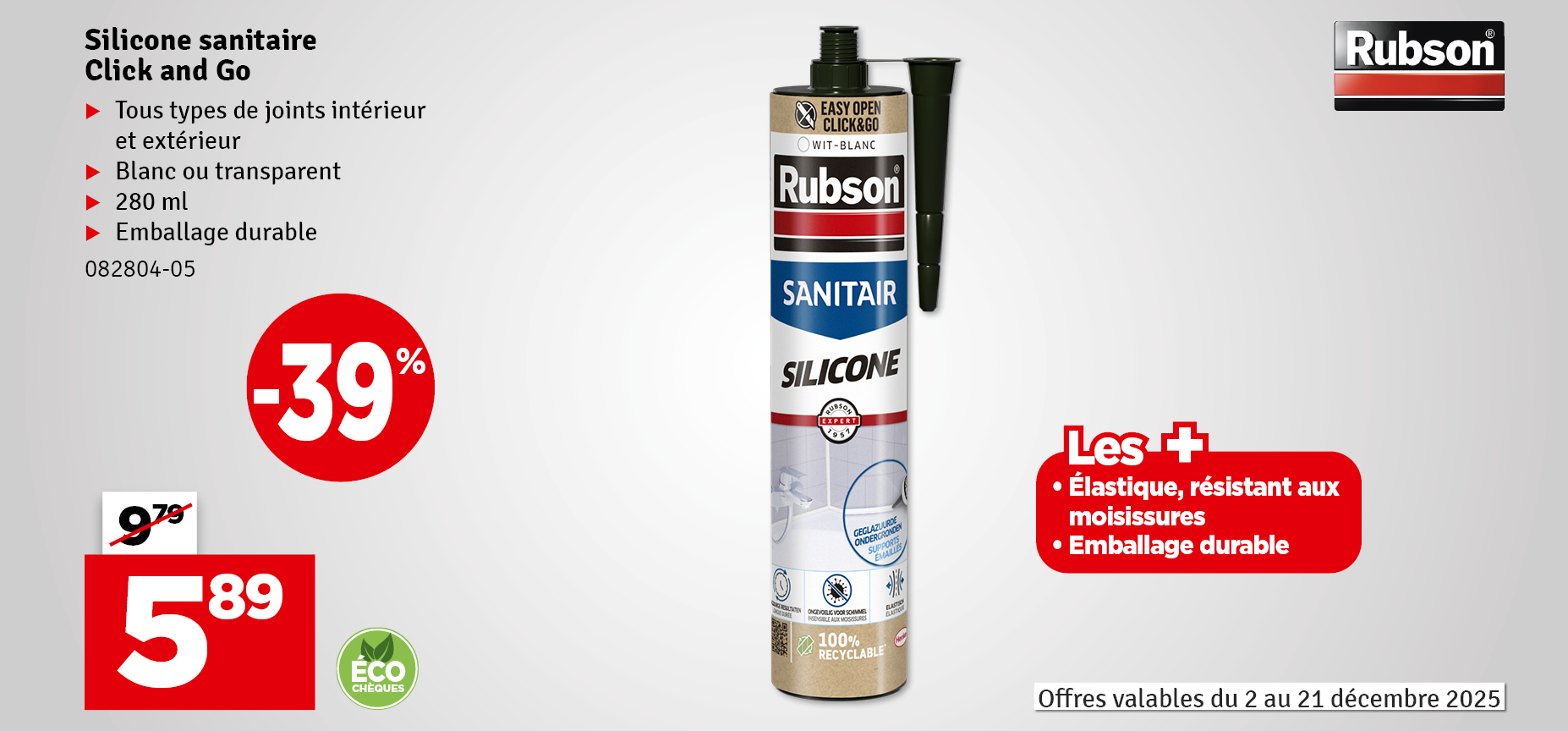 Silicone sanitaire Click&Go