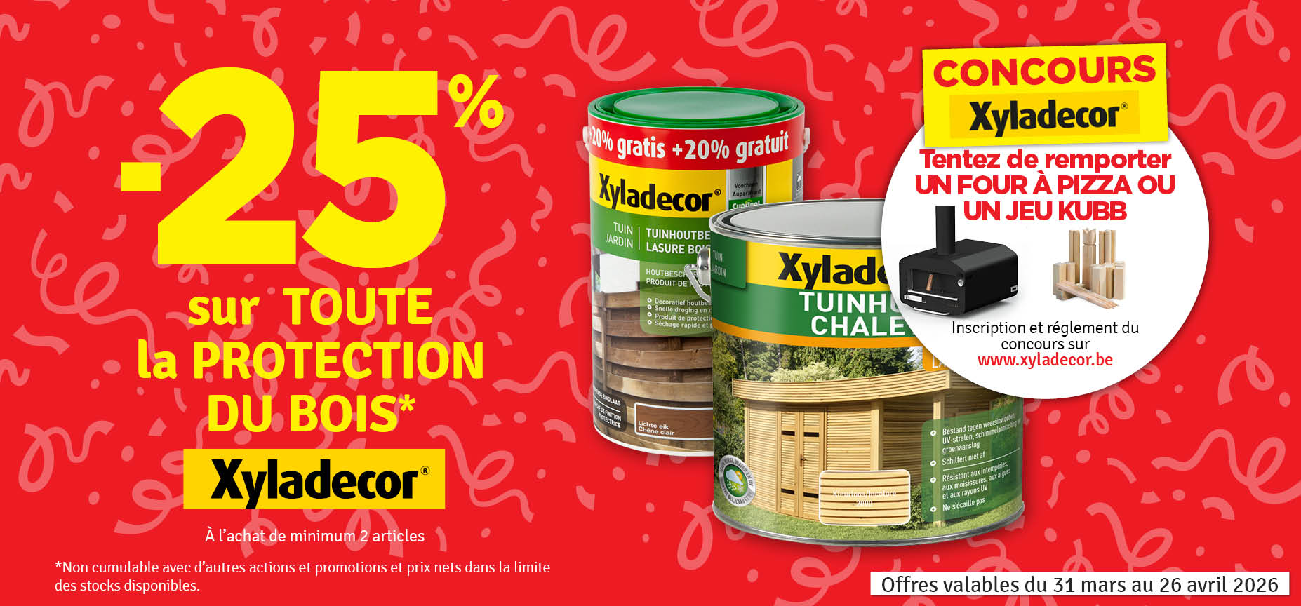 Promo - 25 % sur la protection du bois XYLADECOR