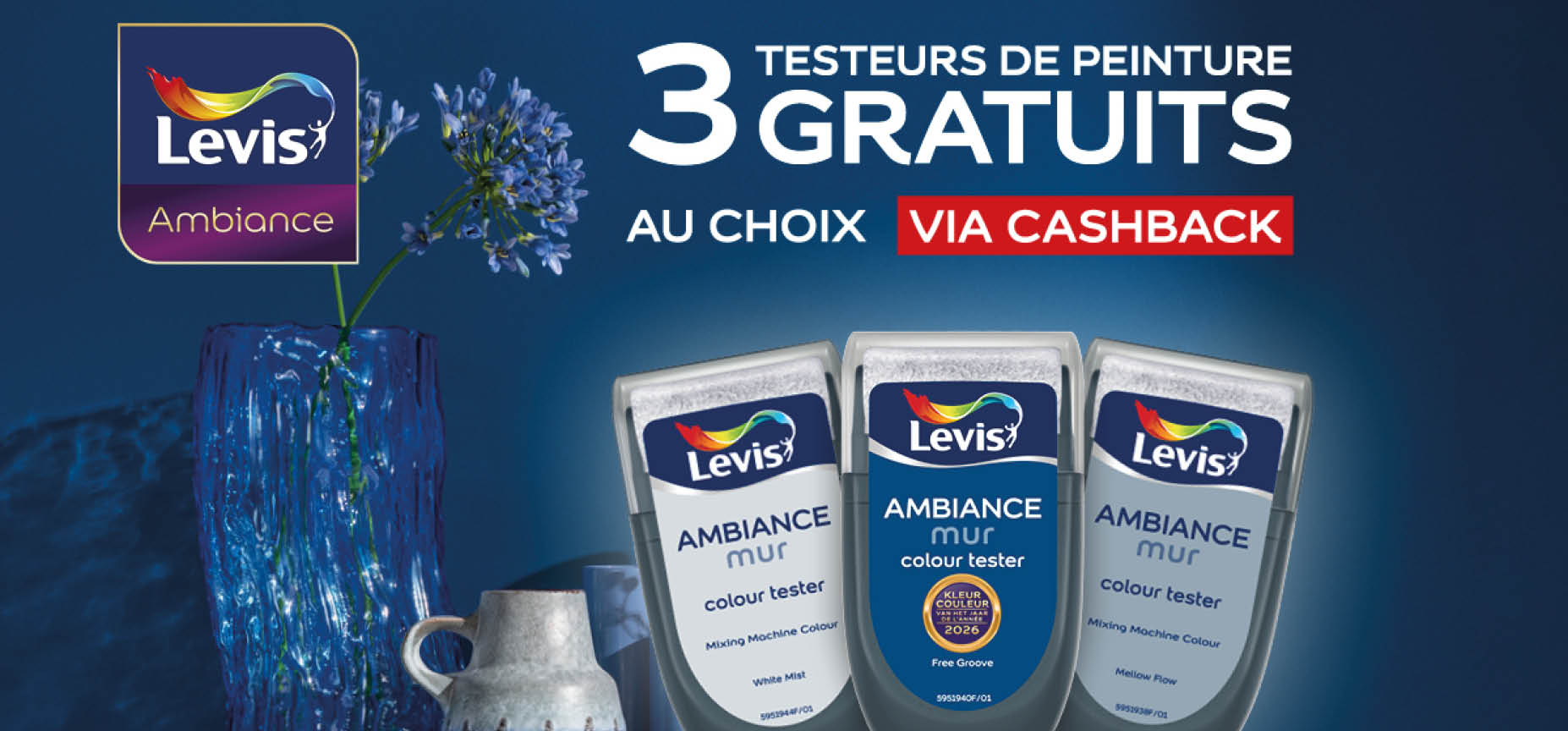 3 testeurs de peinture gratuits LEVIS