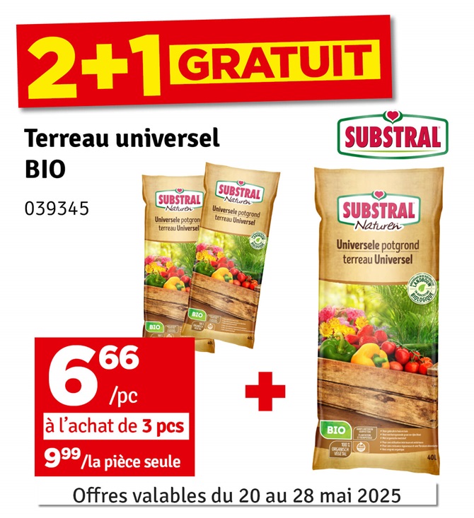 Terreau universel bio Naturen 40 L SUBSTRAL