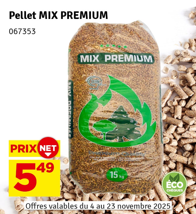 Sac de pellets Mix Premium 15 kg