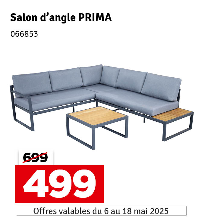 Salon d'angle de jardin Prima