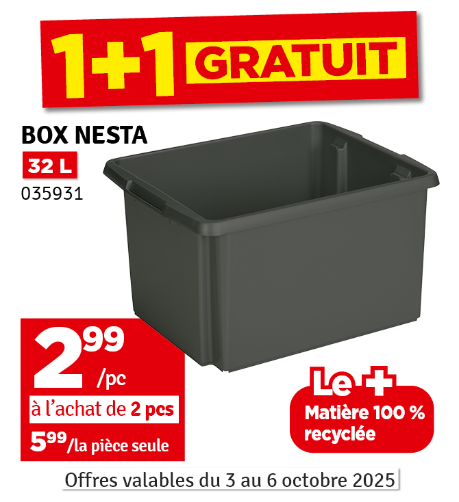Box de rangement Relife Nesta anthracite 32 L SUNWARE